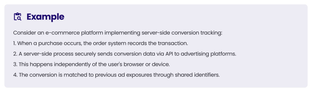 An example of server-side conversion tracking