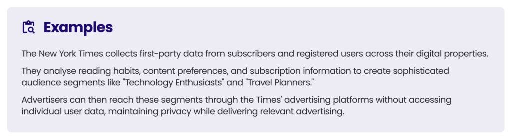 An example of using first-party data