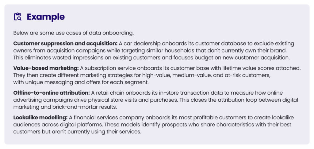 An example of data onboarding